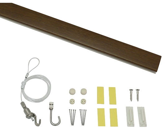 福井金属工芸 レールサンカラーズ Cセット 木目調 ブラウン30cm RC30C-2 1個（ご注文単位1個）【直送品】