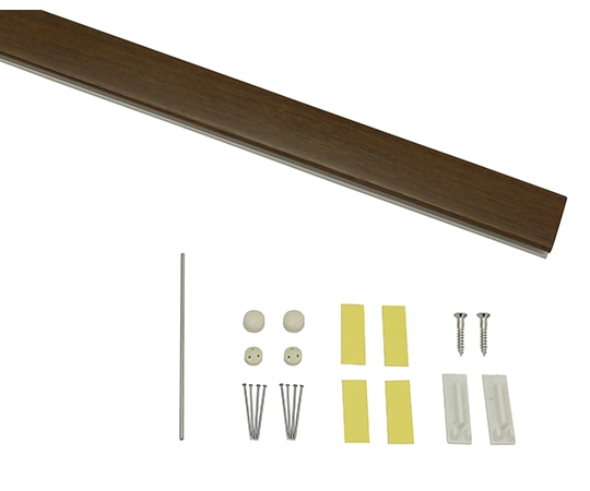 福井金属工芸 レールサンカラーズ レールのみ 木目調 ブラウン30cm RC30-2 1個（ご注文単位1個）【直送品】