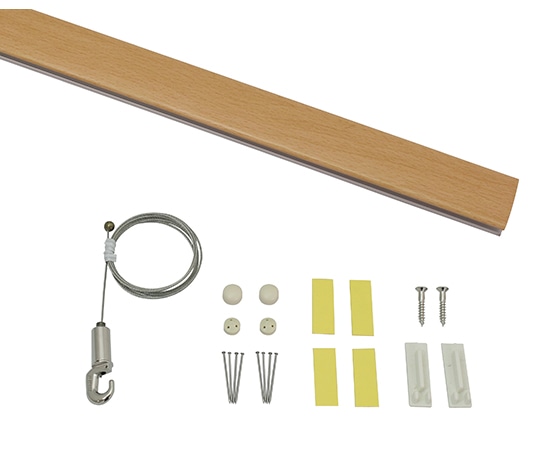 福井金属工芸 レールサンカラーズ Bセット 木目調 ライトブラウン30cm RC30B-3 1個（ご注文単位1個）【直送品】