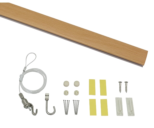 福井金属工芸 レールサンカラーズ Cセット 木目調 ライトブラウン30cm RC30C-3 1個（ご注文単位1個）【直送品】