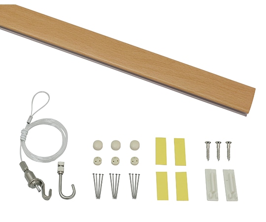 福井金属工芸 レールサンカラーズ Cセット 木目調 ライトブラウン65cm RC65C-3 1個（ご注文単位1個）【直送品】