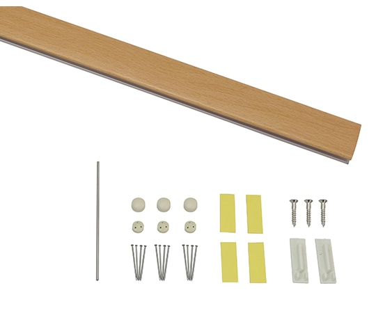 福井金属工芸 レールサンカラーズ レールのみ 木目調 ライトブラウン65cm RC65-3 1個（ご注文単位1個）【直送品】