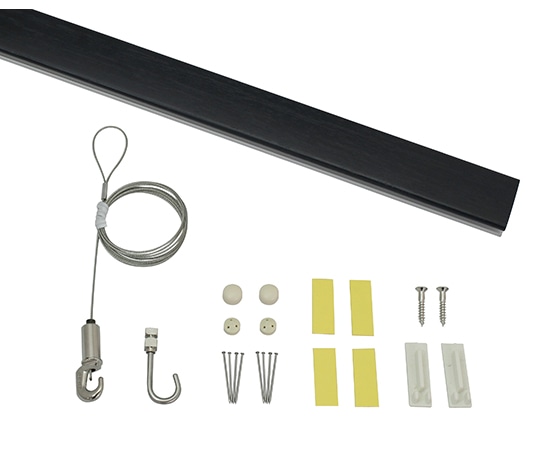 福井金属工芸 レールサンカラーズ Aセット 木目調 ブラック30cm RC30A-4 1個（ご注文単位1個）【直送品】