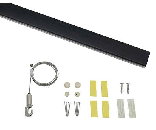 福井金属工芸 レールサンカラーズ Bセット 木目調 ブラック30cm RC30B-4 1個（ご注文単位1個）【直送品】