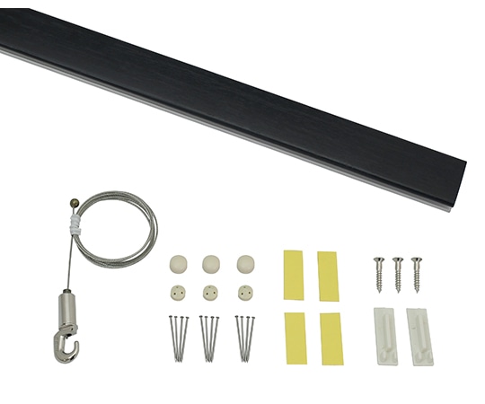 福井金属工芸 レールサンカラーズ Bセット 木目調 ブラック65cm RC65B-4 1個（ご注文単位1個）【直送品】