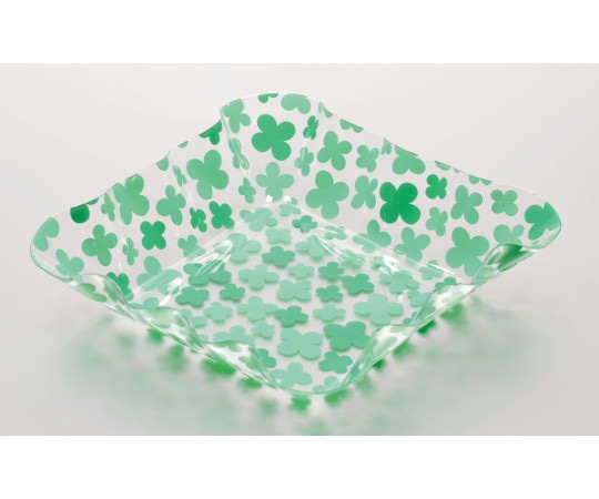 パール金属 アレンジDECO PETスクエアプレート S クローバー D-1150 1個(ご注文単位1個)【直送品】