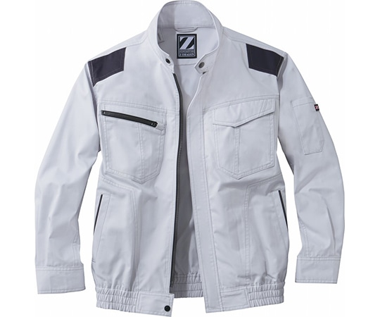 自重堂 空調服長袖ブルゾン シルバー SS 74040 1枚(ご注文単位1枚)【直送品】
