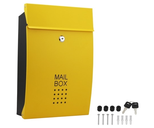 ハイロジック メールボックス イエロ- 60701 1個(ご注文単位1個)【直送品】