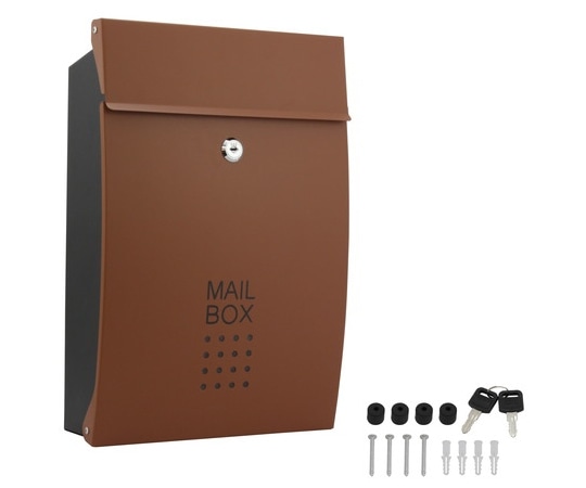 ハイロジック メールボックス ブラウン 60704 1個(ご注文単位1個)【直送品】