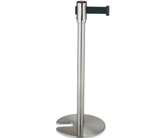 テラモト ベルトパーテーションスタンドDステン ベルト黒 SU-660-500-7 1台(ご注文単位1台)【直送品】