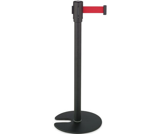 テラモト ベルトパーテーションスタンドDスチール ベルト赤 SU-660-510-2 1台(ご注文単位1台)【直送品】