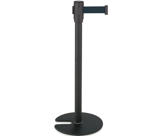 テラモト ベルトパーテーションスタンドDスチール ベルト黒 SU-660-510-7 1台(ご注文単位1台)【直送品】