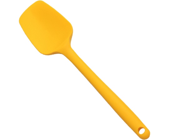 ユーロキッチン 一体型スプーンスパチュラ シリコンへら 黄(イエロー)  1個（ご注文単位1個）【直送品】
