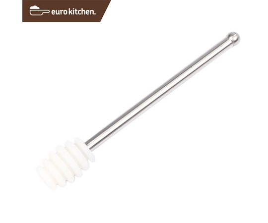 ユーロキッチン シリコンヘッドハニーサーバー 白 蜂蜜マドラー  1個（ご注文単位1個）【直送品】