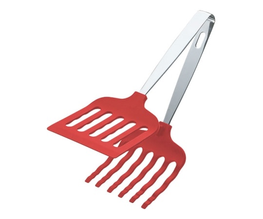 アズワン 抗菌耐熱マルチグリルトング265mm 赤  1個（ご注文単位1個）【直送品】