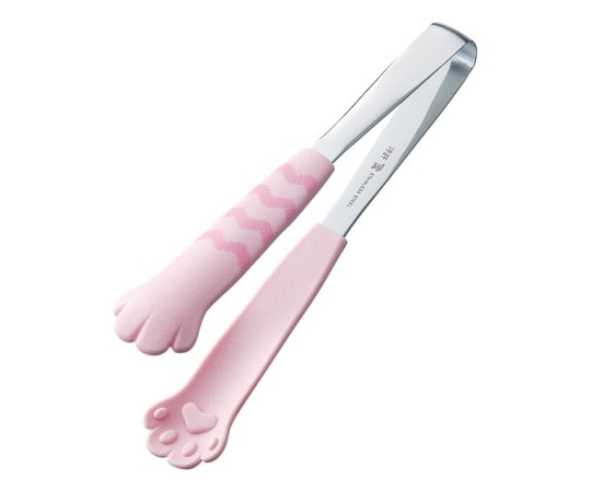 アズワン 18-0卓上トングきゃっちだにゃん しま桃  1個（ご注文単位1個）【直送品】