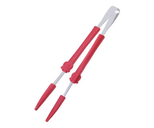 アズワン おはしとんぐ あか 18cm  1個（ご注文単位1個）【直送品】