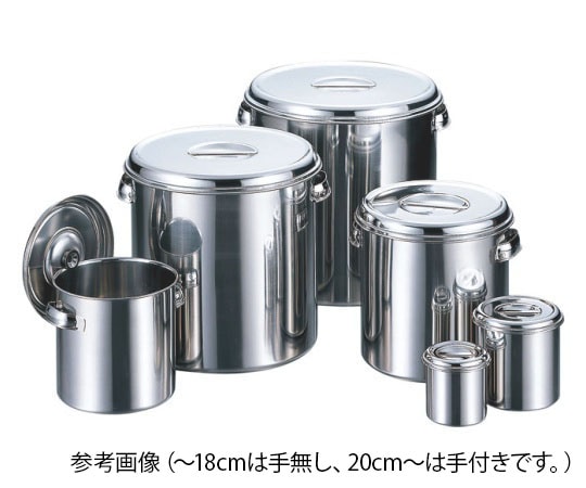 赤川器物製作所 AG 18-8深型キッチンポット(目盛付) 28cm(17.0L)  1個（ご注文単位1個）【直送品】