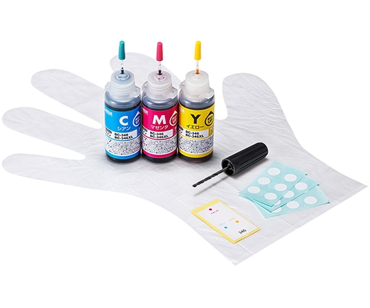 サンワサプライ 詰替えインク BC-346用 INK-C346S30S 1セット(ご注文単位1セット)【直送品】
