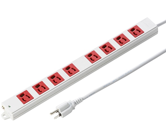 サンワサプライ 3P 3m 8個口タップ赤色 緊急用 TAP-K8-3R 1本(ご注文単位1本)【直送品】