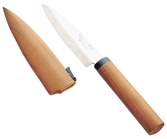 三光商会 ストッパー100 桜鞘フルーツナイフ(ステンレス製)  1個（ご注文単位1個）【直送品】