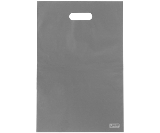 エスパック ポリ袋ハード M グレイ 100枚入  1袋（ご注文単位1袋）【直送品】