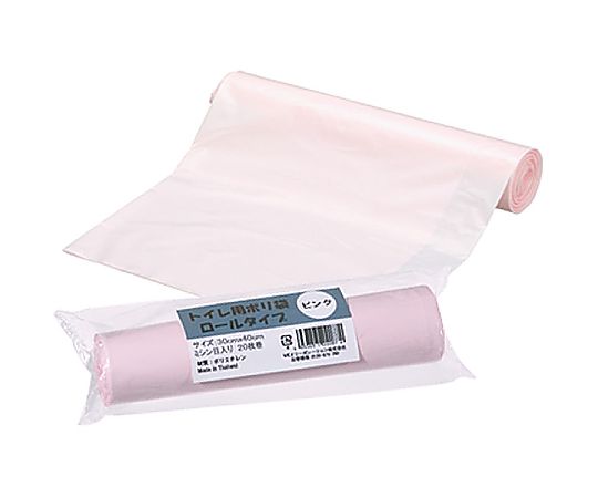 伊藤忠リーテイルリンク トイレ用ポリ袋 ロールタイプ ピンク 1ケース(20枚×50袋入) GLR-P 1ケース(ご注文単位1ケース)【直送品】