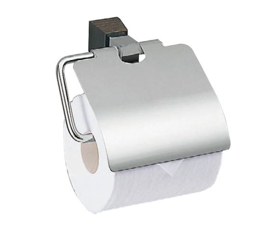 シロクマ ラックスペーパーホルダークローム・黒ウッド CW-6 1個(ご注文単位1個)【直送品】