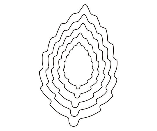 アズワン 野菜抜 5PC 木の葉  1個（ご注文単位1個）【直送品】