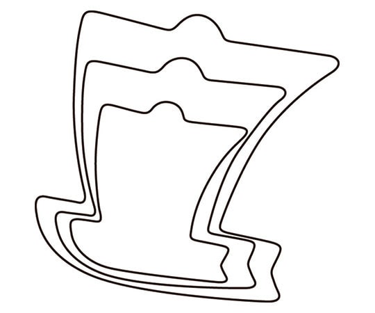 アズワン 野菜抜 3PC 帆掛船  1個（ご注文単位1個）【直送品】