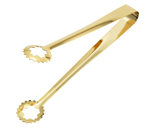 丸山ステンレス 穴あきトング ゴールド 10911902 1個（ご注文単位1個）【直送品】