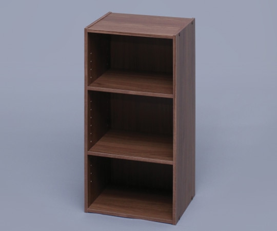 アイリスオーヤマ モジュールボックス 可動棚タイプ ウォールナット MDB-3K 1個（ご注文単位1個）【直送品】