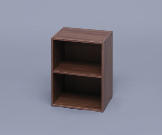 アイリスオーヤマ モジュールボックス 可動棚タイプ ウォールナット MDB-2K 1個（ご注文単位1個）【直送品】