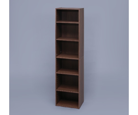 アイリスオーヤマ モジュールボックス 可動棚タイプ ウォールナット MDB-6K 1個（ご注文単位1個）【直送品】