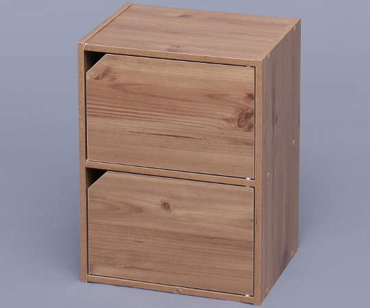 アイリスオーヤマ モジュールボックス 扉付タイプ ナチュラル MDB-2D 1個（ご注文単位1個）【直送品】