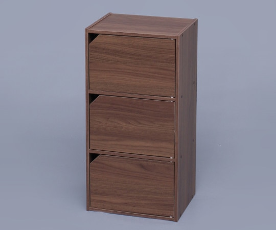 アイリスオーヤマ モジュールボックス 扉付タイプ ウォールナット MDB-3D 1個（ご注文単位1個）【直送品】