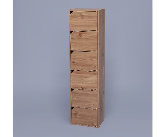 アイリスオーヤマ モジュールボックス 扉付タイプ ナチュラル MDB-6D 1個（ご注文単位1個）【直送品】