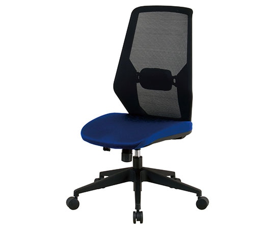 弘益 オフィスチェア メッシュ張り ブルー CK01(BL) 1個(ご注文単位1個)【直送品】