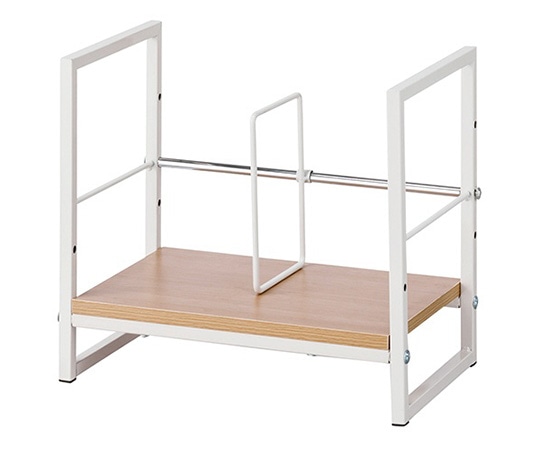 山善(YAMAZEN) デスク上ファイル収納ラック 39cm ウッドナチュラル DUF-4025(WN/IV) 1台(ご注文単位1台)【直送品】