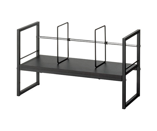 山善(YAMAZEN) デスク上ファイル収納ラック 59cm ブラック DUF-6025(BK/BK) 1台(ご注文単位1台)【直送品】