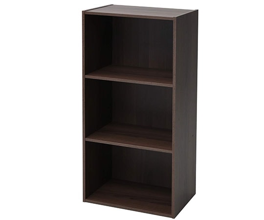 山善(YAMAZEN) おしゃれ木目柄 カラーボックス 3段 ウォルナット(木目) GCB-3(WL) 1台(ご注文単位1台)【直送品】