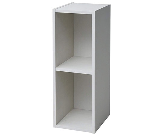 山善(YAMAZEN) おしゃれ木目柄 A4ファイルも収納できる カラーボックス 2段 スリム ホワイトウォッシュ(木目) CABR-7525(JW) 1台(ご注文単位1台)【直送品】