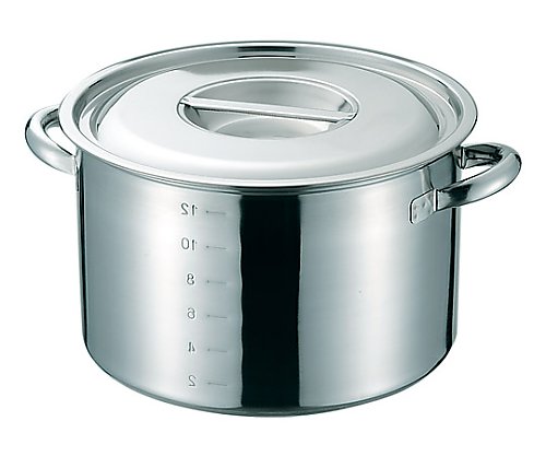 クローバー SUS316 電磁対応半寸胴鍋 27cm  10017227 1個（ご注文単位1個）【直送品】