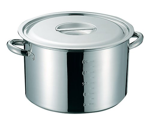 クローバー SUS316 電磁対応半寸胴鍋 45cm  10017245 1個（ご注文単位1個）【直送品】