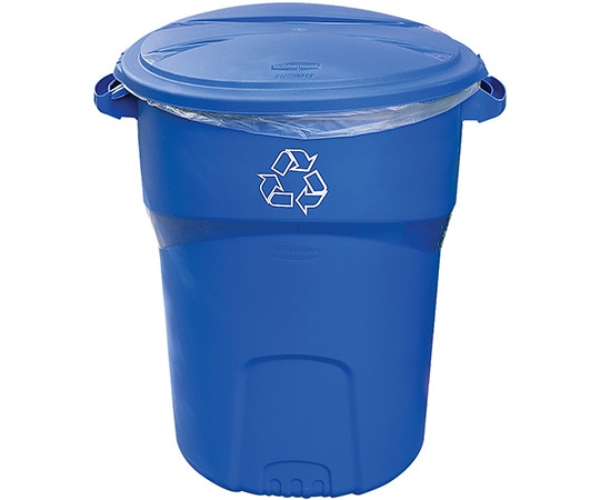 ニューウェルブランズ 屋外用ゴミ箱 丸型 ラフネックリフューズコンテナ 32ガロン(121L) ブルー 1792641 1個(ご注文単位1個)【直送品】