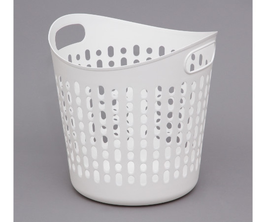 アイリスオーヤマ ソフトバスケット Lサイズ(穴あり) ピュアホワイト SBK-460 1個(ご注文単位1個)【直送品】