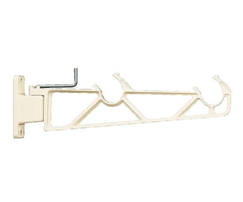 神栄ホームクリエイト 物干金物 バルコニー用 横収納タイプ ホワイトクリーム SK-450B-WC 1個(ご注文単位1個)【直送品】