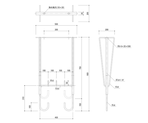 神栄ホームクリエイト 物干金物 バルコニー用 自在・静音タイプ シルバー SK-4190A 1個(ご注文単位1個)【直送品】