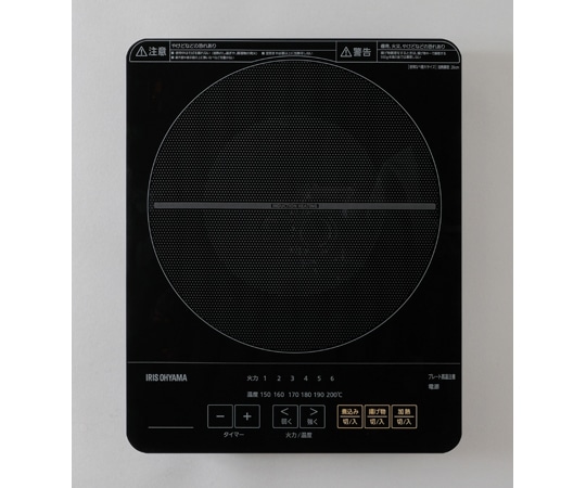 アイリスオーヤマ 薄型IHクッキングヒーター1400W ブラック IHC-T43-B 1台(ご注文単位1台)【直送品】