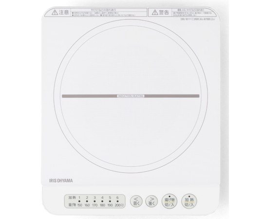 アイリスオーヤマ IHコンロ 1400W ホワイト IHK-T35-W 1台(ご注文単位1台)【直送品】